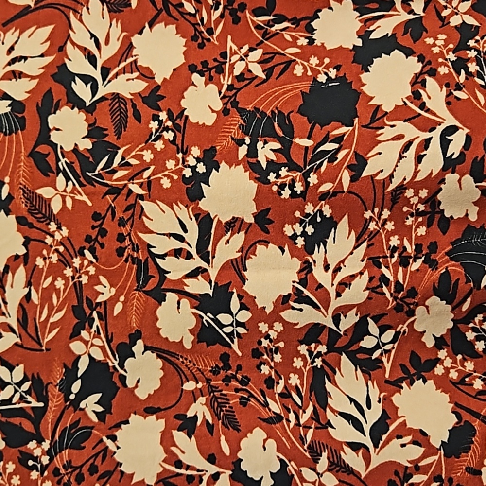 Lula Roe Carly XL cranberry, black, tan